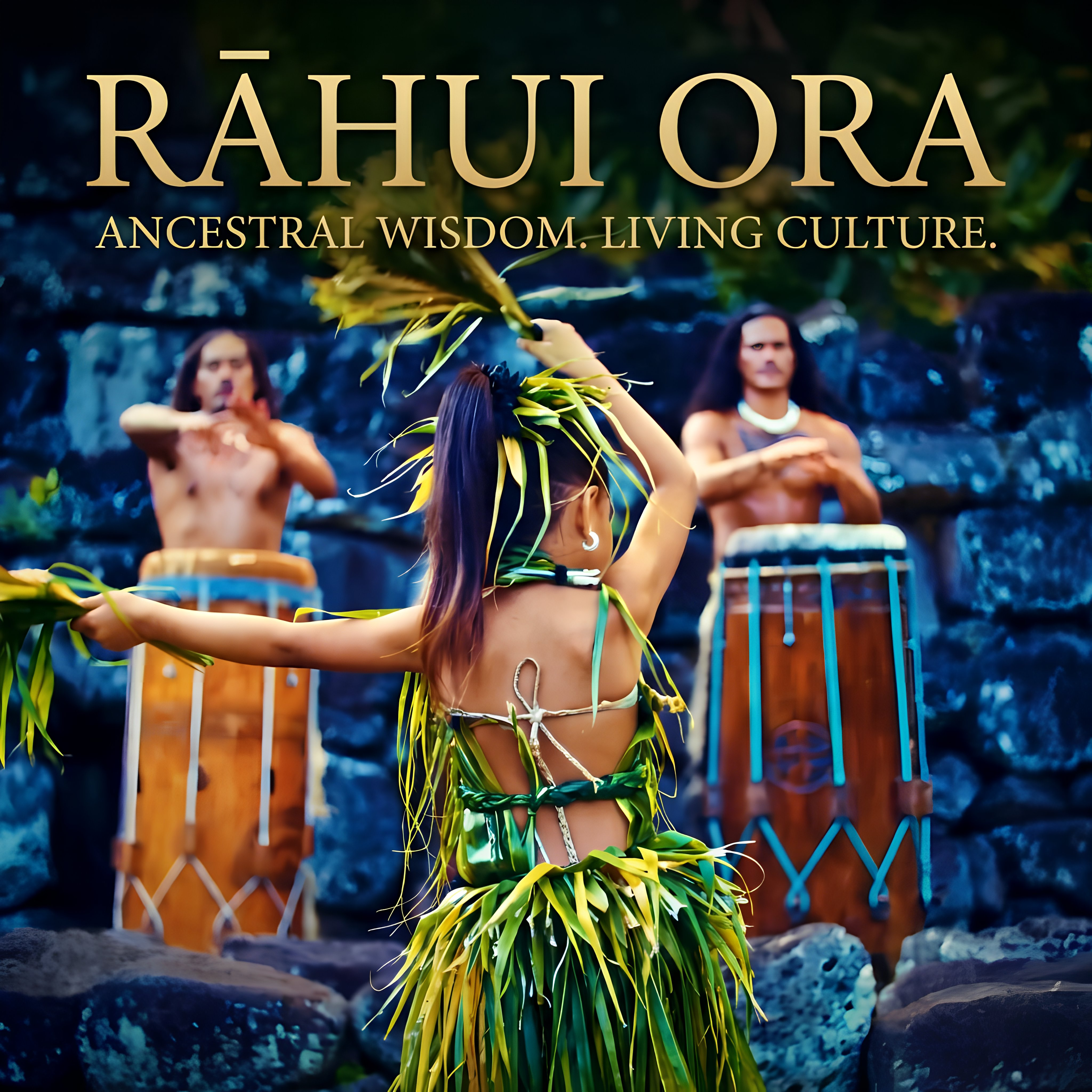 Rahui Ora promotional still featuring dance and percussion performance